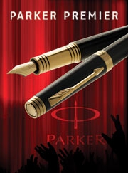  PARKER PREMIER Первая коллекция роскошных ручек Parker Premier была выпущена в 1983 году. Все ручки этой серии является произведением искусства, изготовленным вручную лучшими мастерами компании Parker. 